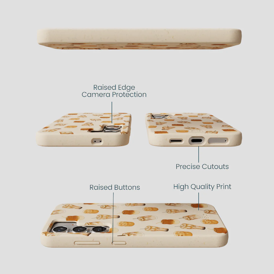 Seashell Latte Love Samsung Galaxy S25 Case - Image 3