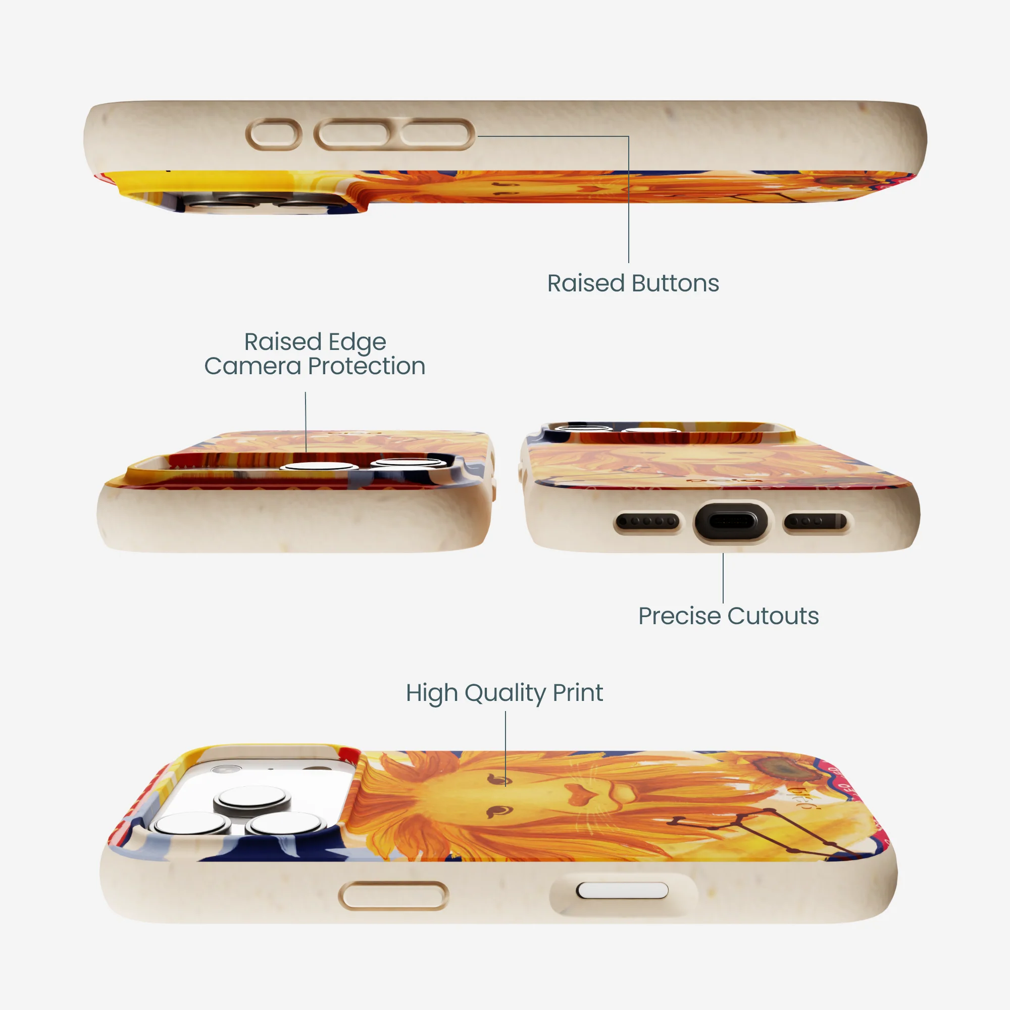 Seashell Leo Lion iPhone 17 Pro Case - Image 3