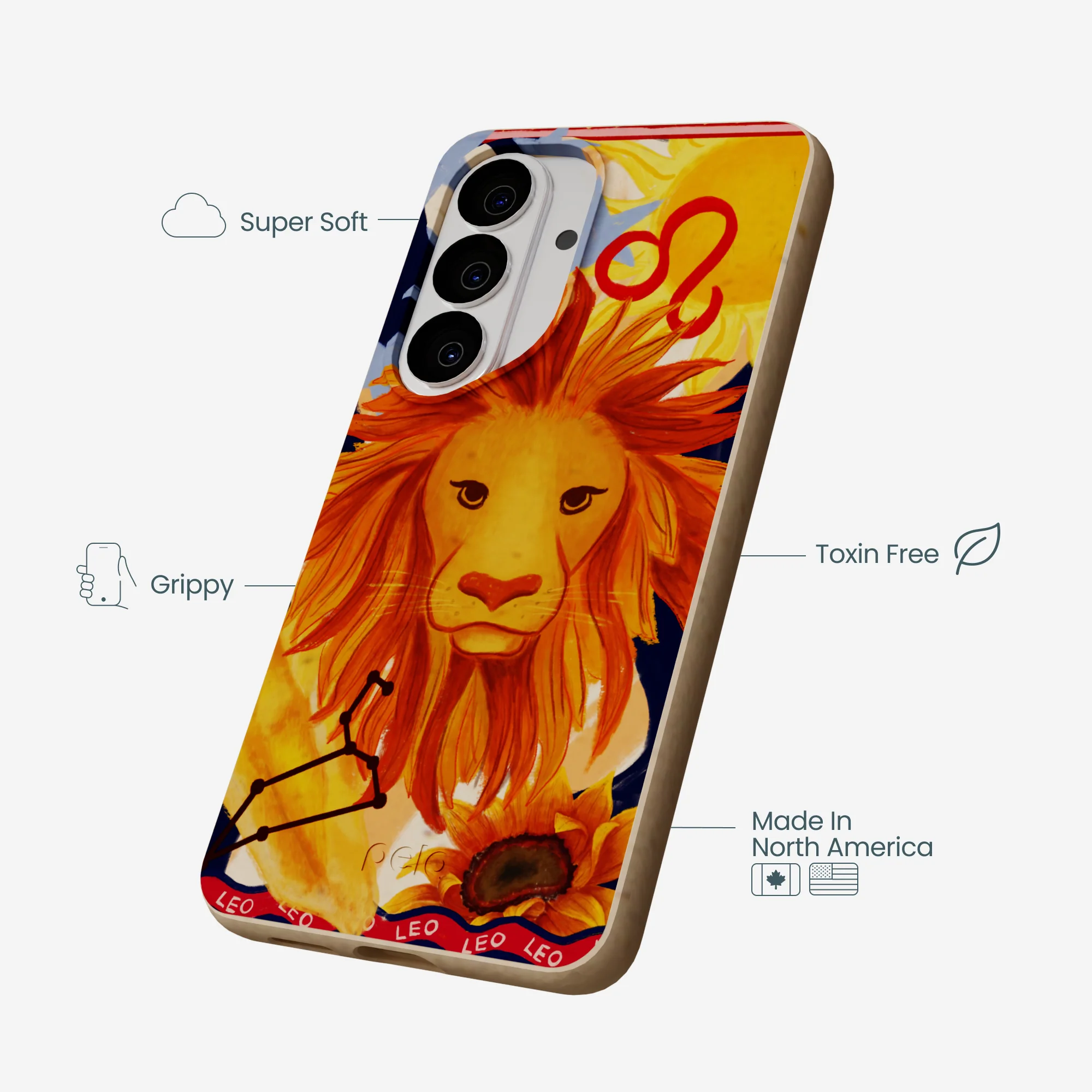 Seashell Leo Lion Samsung Galaxy S26 Case - Image 3