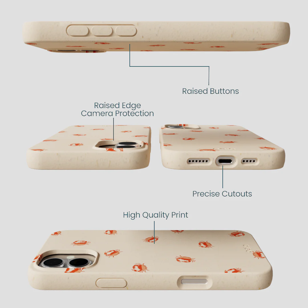 Seashell Lil Crabby iPhone 16 Plus Case - Image 3