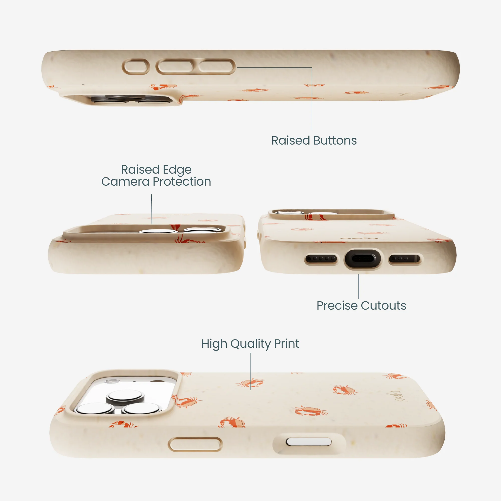 Seashell Lil Crabby iPhone 17 Pro Case - Image 3