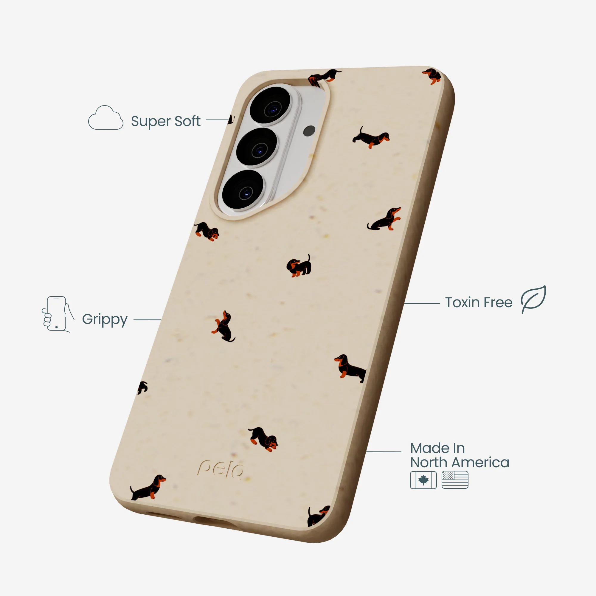 Seashell Lil Dachshunds Samsung Galaxy S26 Case - Image 3