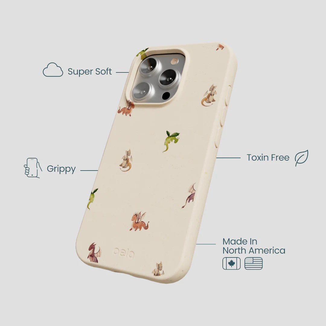 Seashell Lil Dragons iPhone 16 Pro Case - Image 4