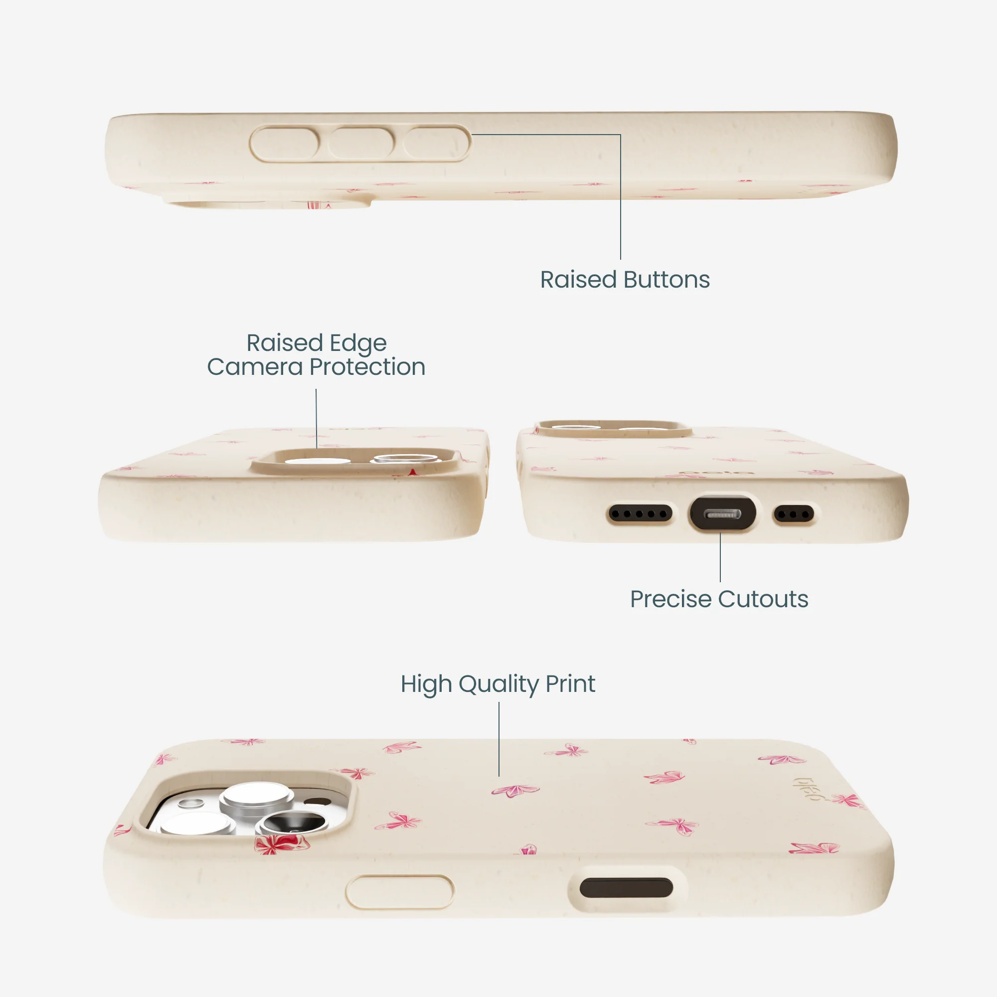 Seashell Lil Flutters iPhone 16 Pro Max Case - Image 3