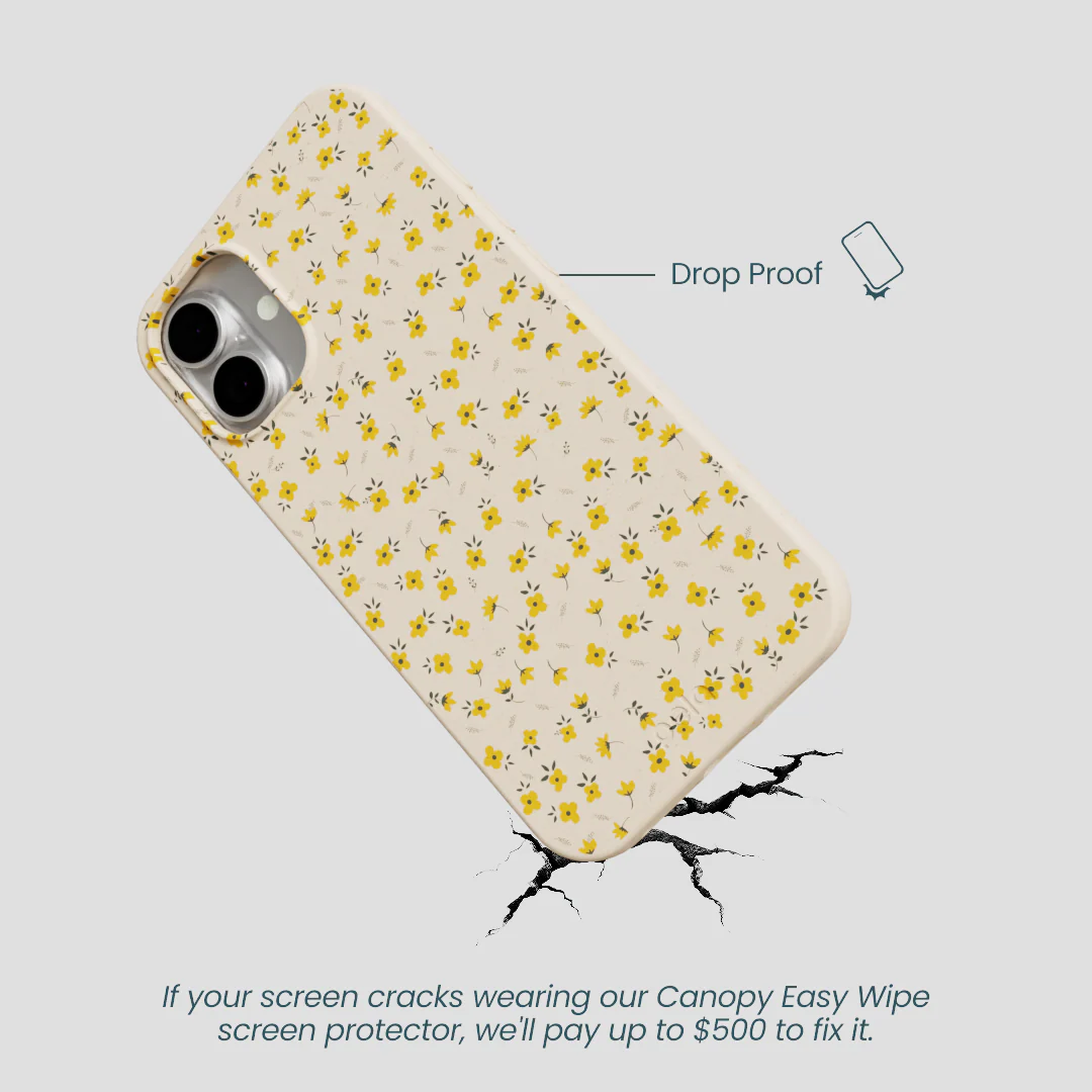 Seashell Little Yellow Flowers iPhone 16 Plus Case - Image 5