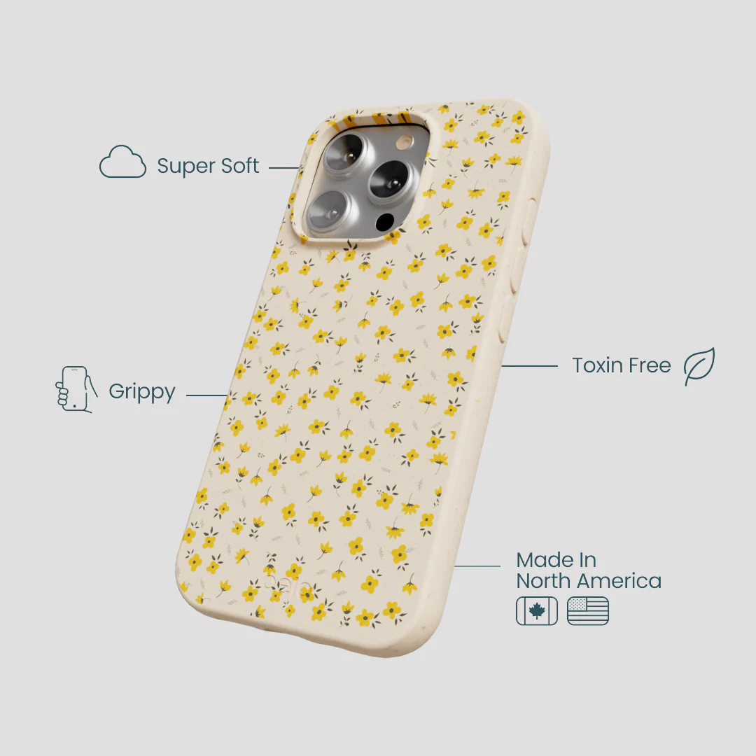Seashell Little Yellow Flowers iPhone 16 Pro Case - Image 4