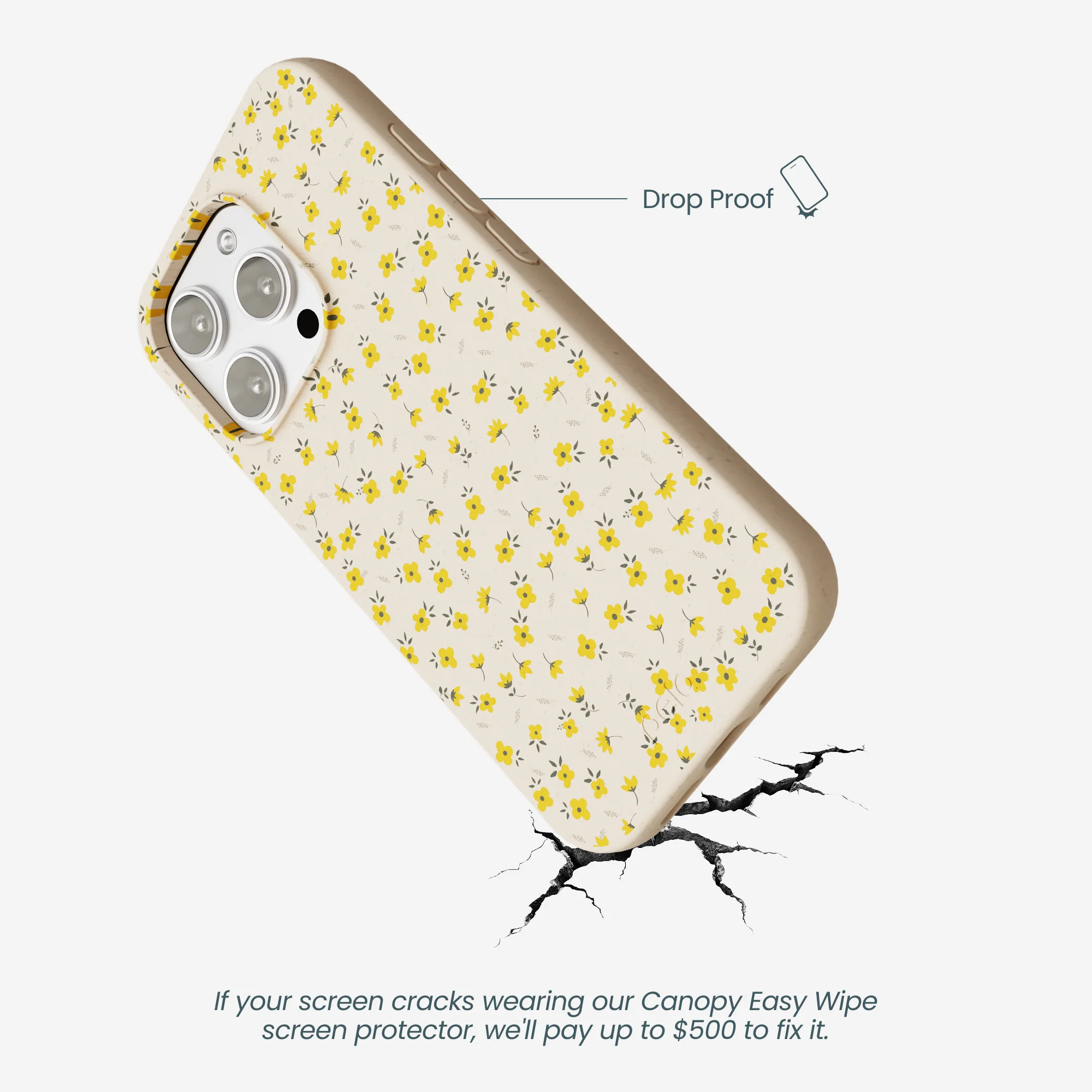 Seashell Little Yellow Flowers iPhone 16 Pro Max Case - Image 5