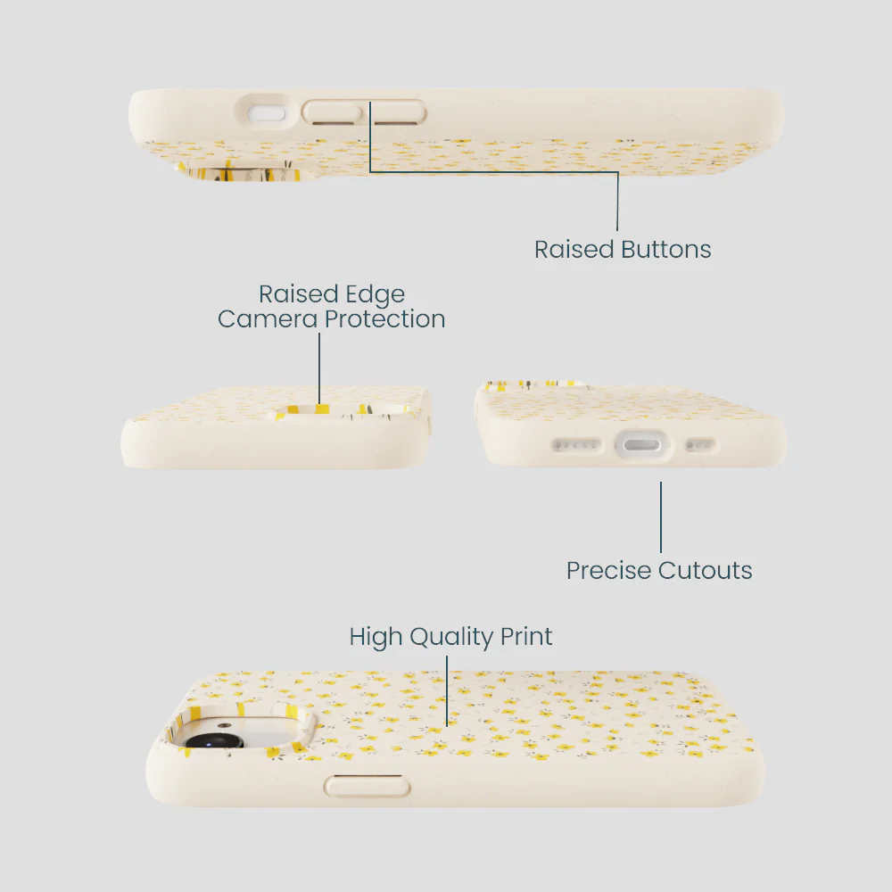 Seashell Little Yellow Flowers iPhone 16e/17e Case - Image 3