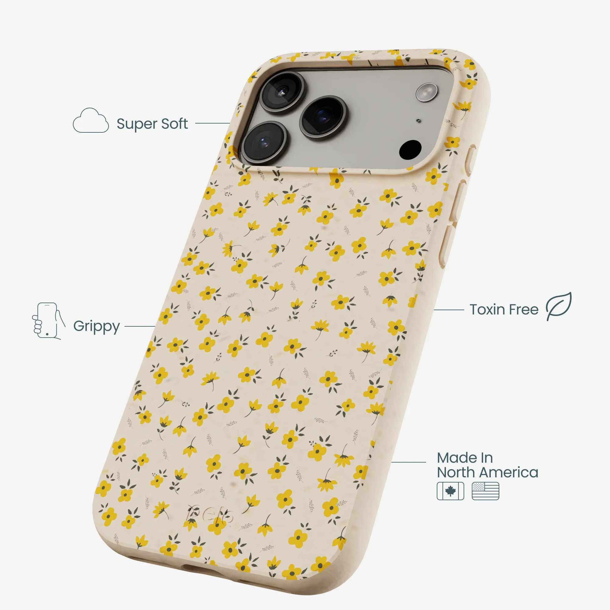 Seashell Little Yellow Flowers iPhone 17 Pro Max Case - Image 4
