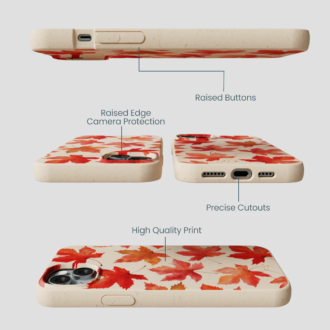 Seashell Maple Leaf iPhone 15 Plus Case - Image 3