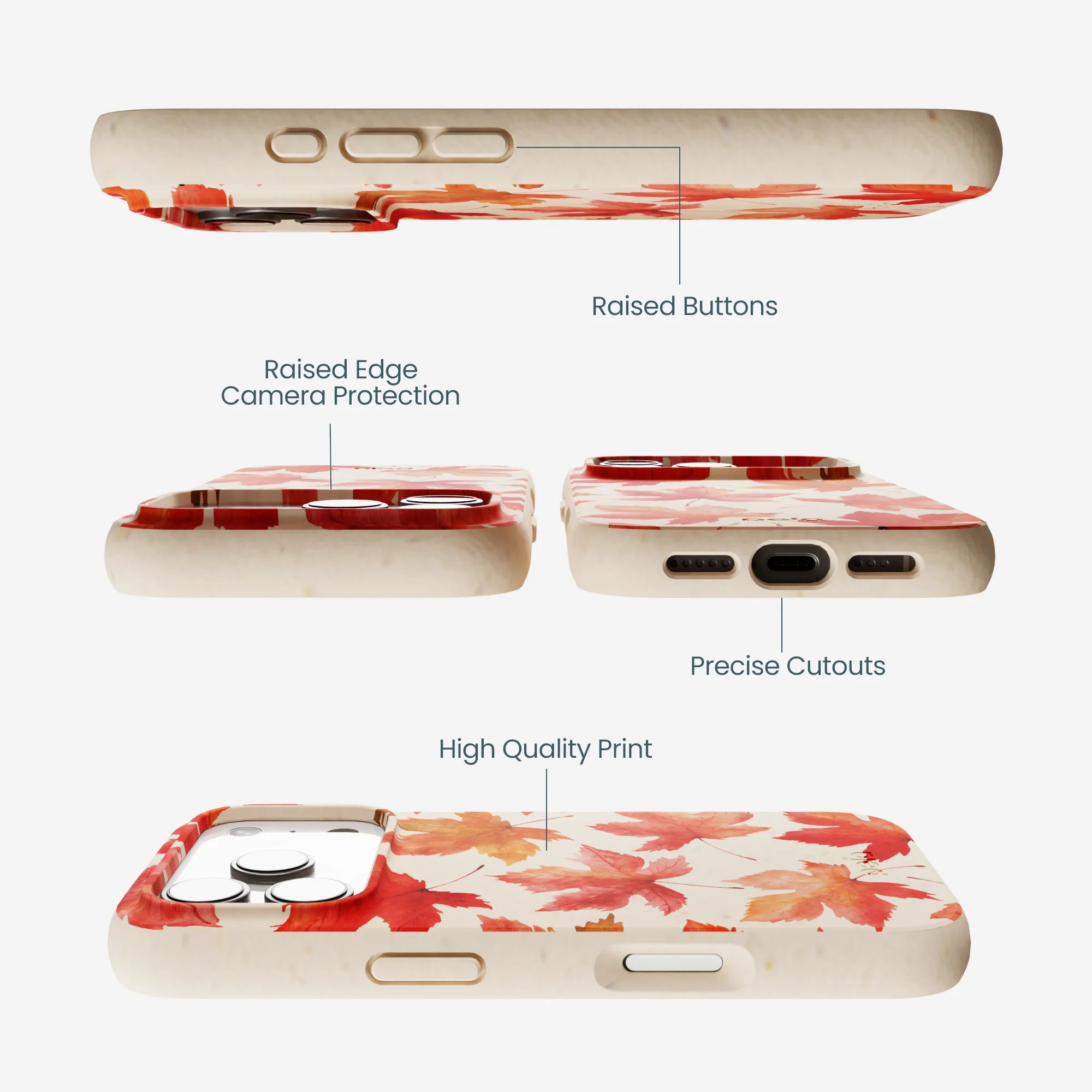 Seashell Maple Leaf iPhone 17 Pro Case - Image 3