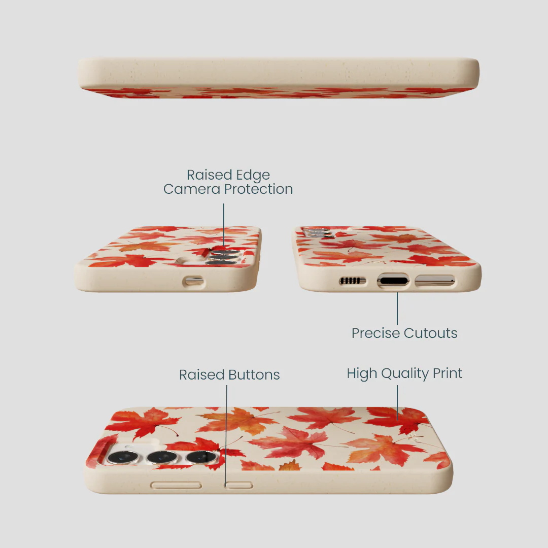 Seashell Maple Leaf Samsung Galaxy S24 Case - Image 3