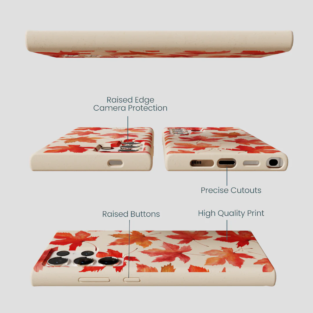 Seashell Maple Leaf Samsung Galaxy S24 Ultra Case - Image 3