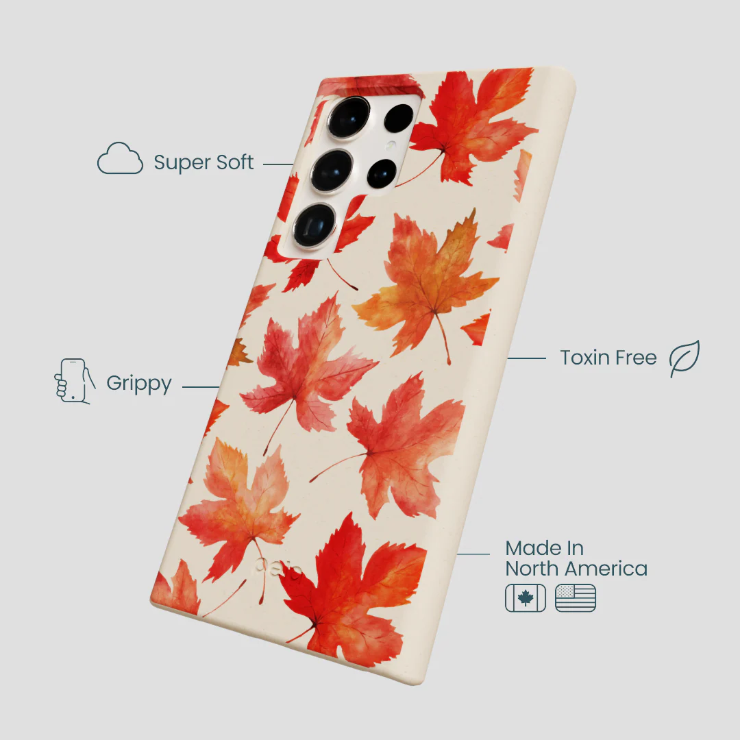Seashell Maple Leaf Samsung Galaxy S24 Ultra Case - Image 4