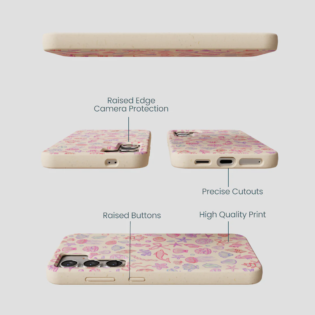Seashell Mermaid Dreams Samsung Galaxy S25 Case - Image 3