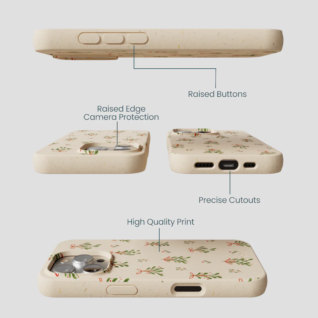 Seashell Merry Mistletoe iPhone 16 Pro Case - Image 3