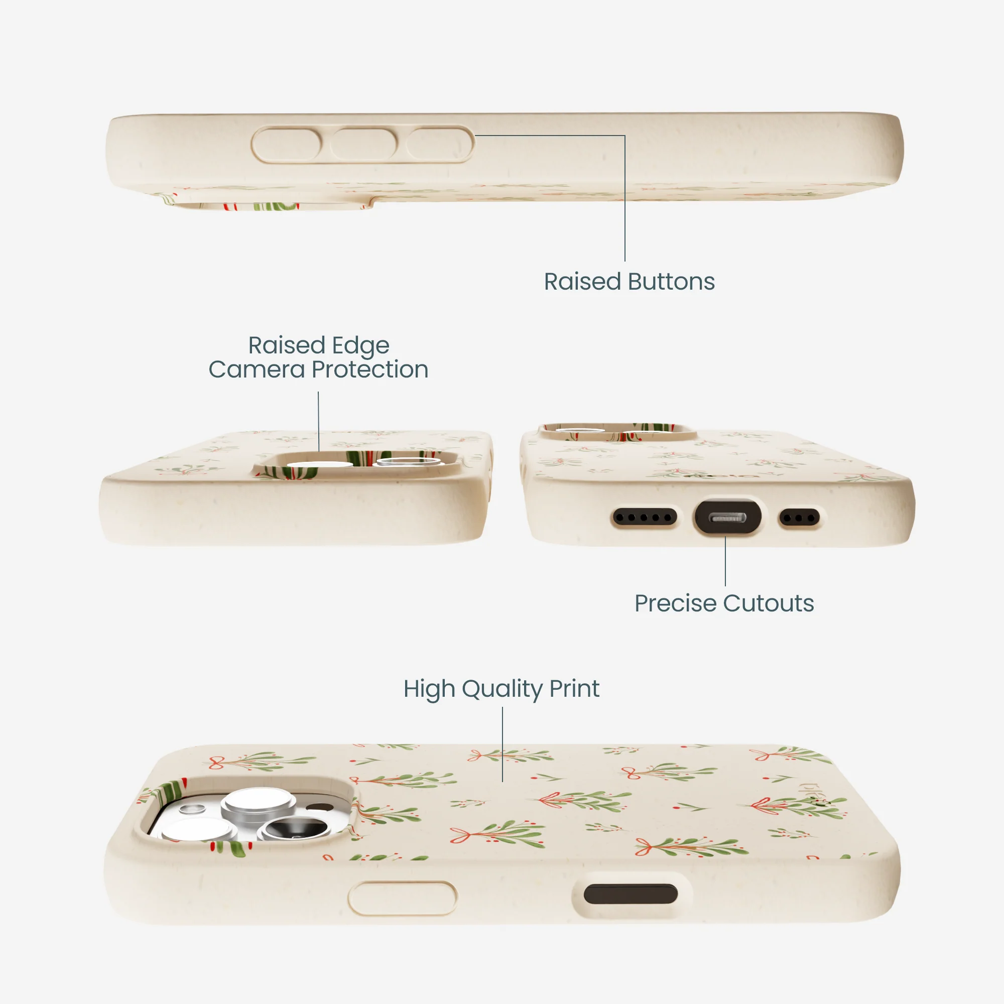 Seashell Merry Mistletoe iPhone 16 Pro Max Case - Image 3