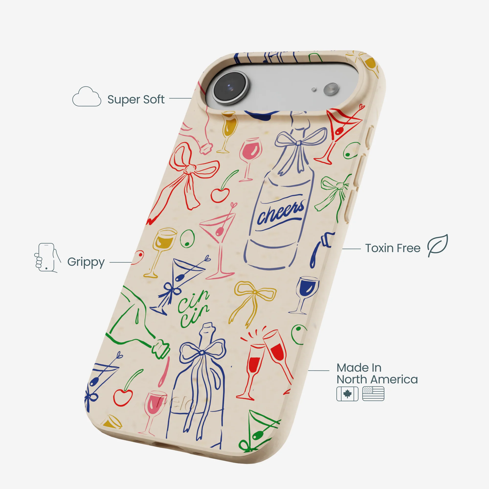 Seashell Midnight Toast iPhone Air Case - Image 4