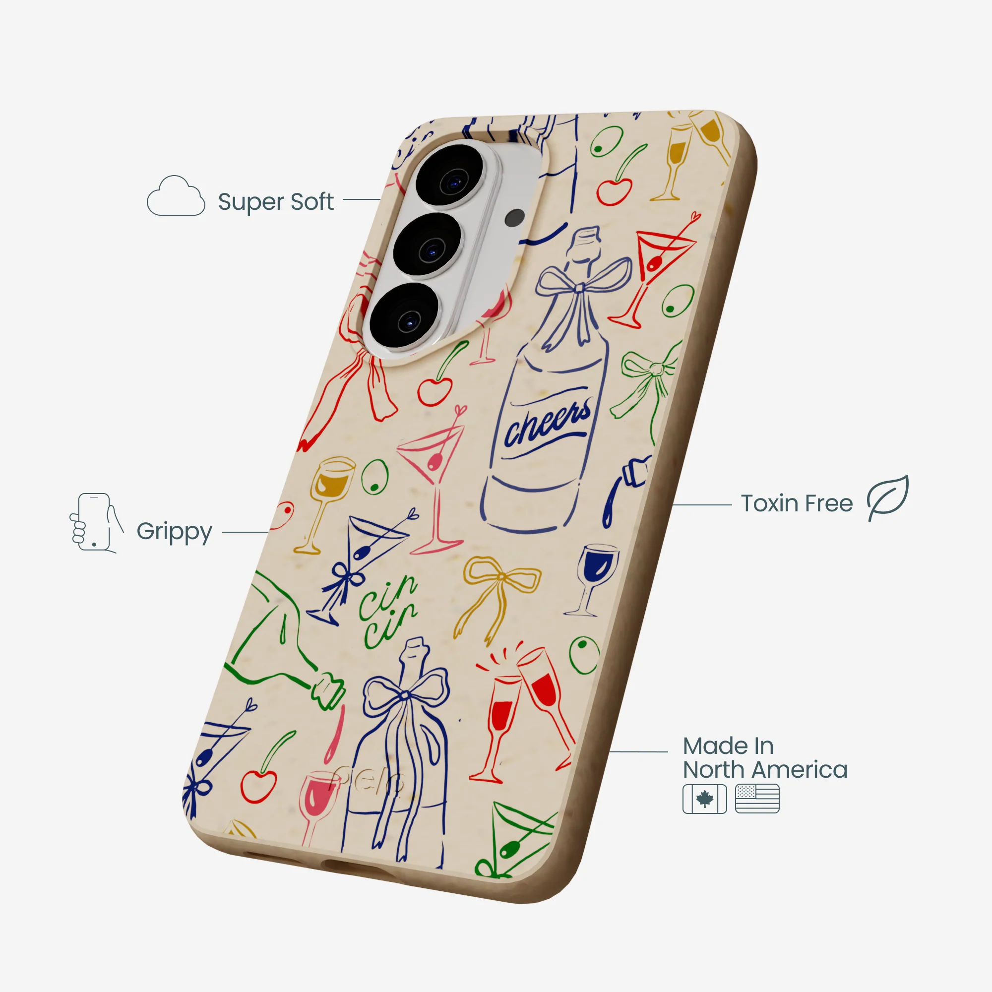 Seashell Midnight Toast Samsung Galaxy S26 Case - Image 4