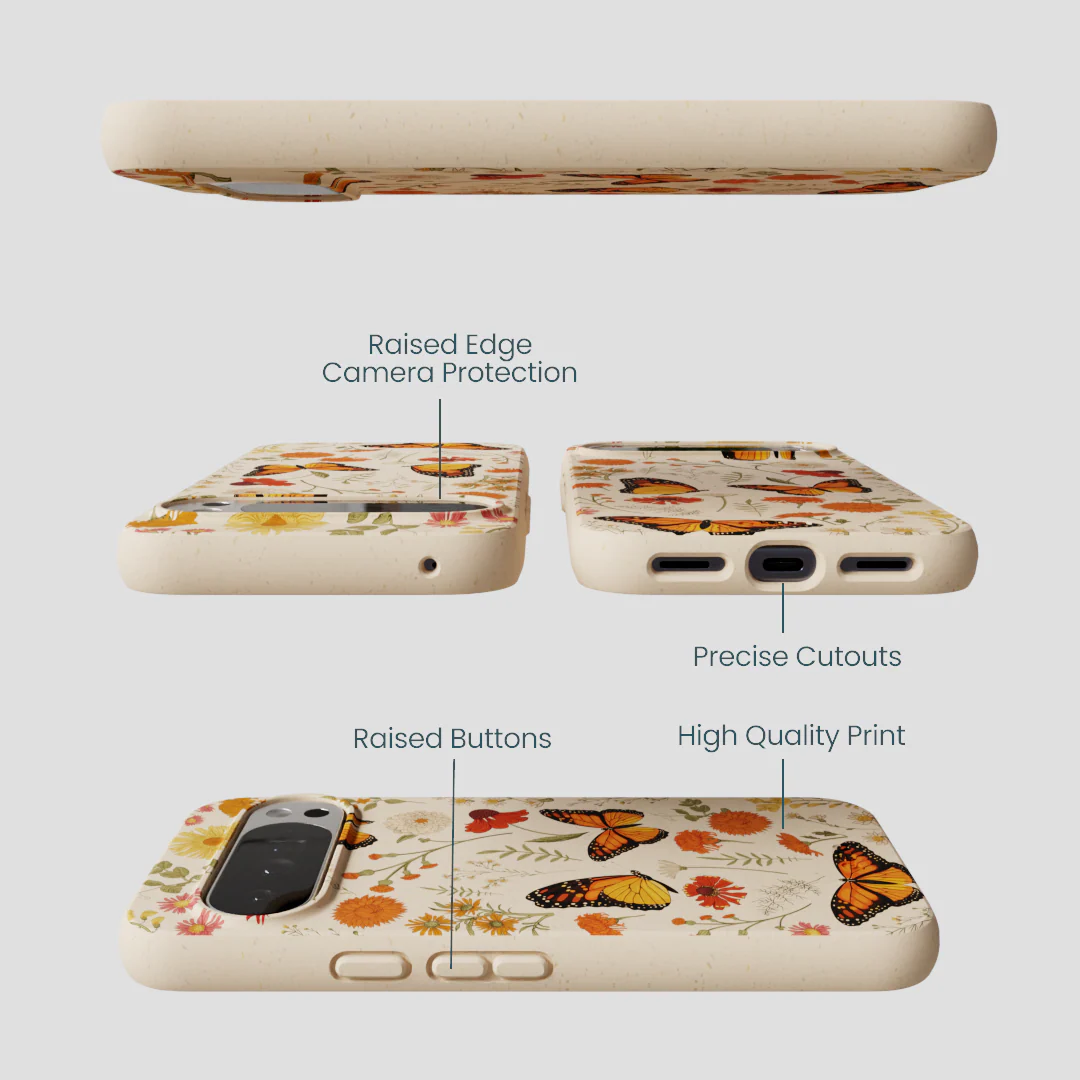 Seashell Monarch Butterfly Google Pixel 10 Pro XL Case - Image 3