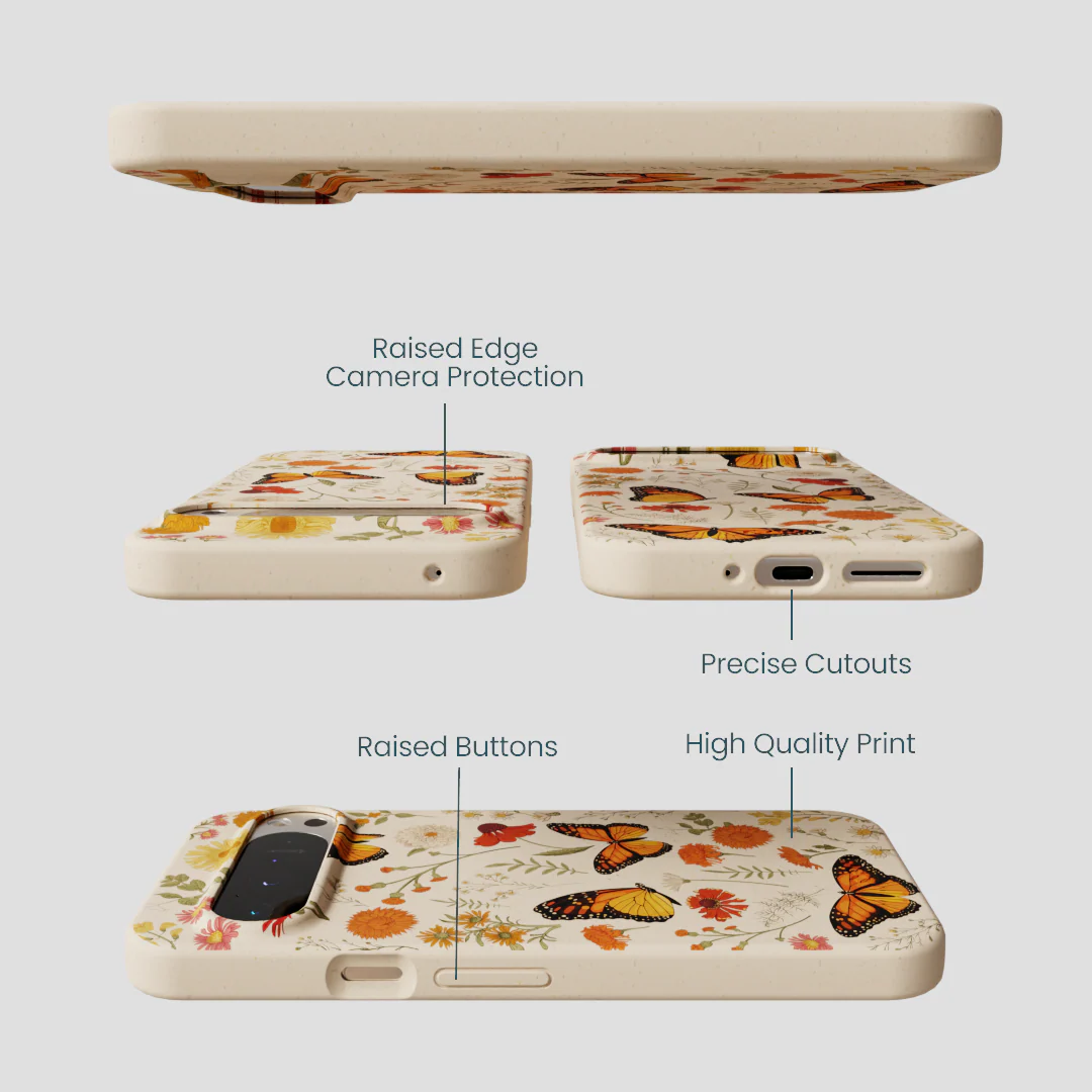 Seashell Monarch Butterfly Google Pixel 9 Pro XL Case - Image 2