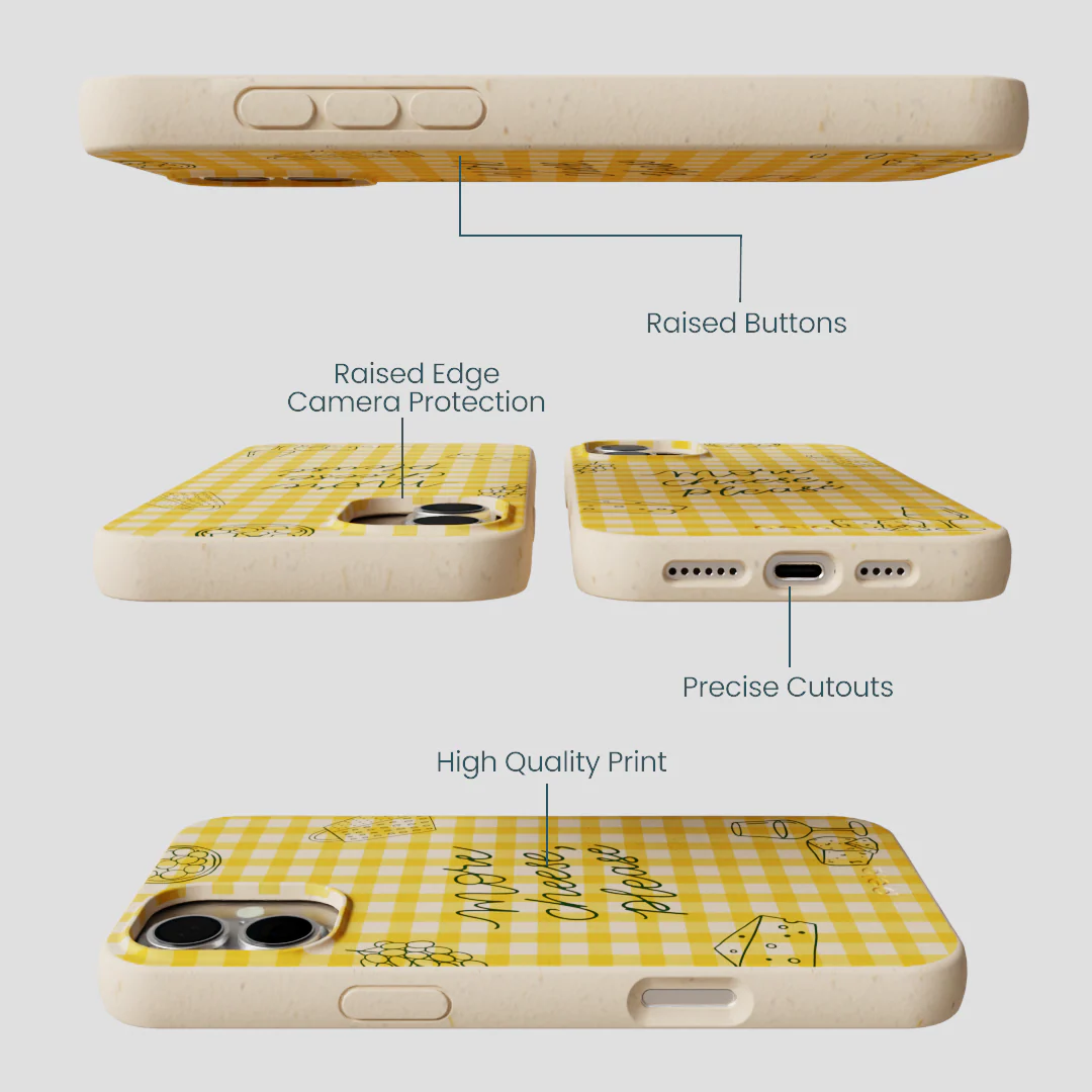 Seashell More Cheese iPhone 16 Plus Case - Image 3