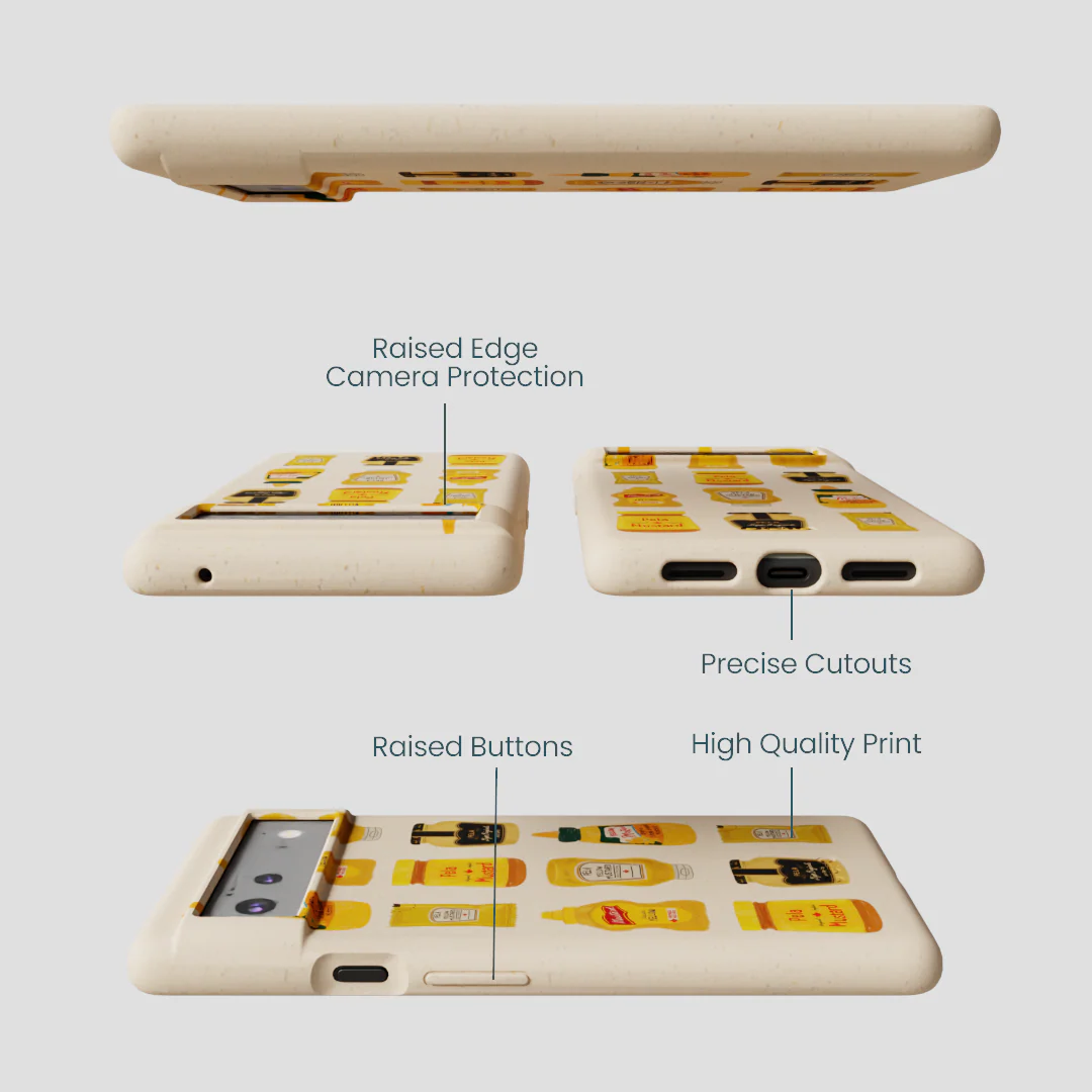 Seashell Mustard Fan Google Pixel 6 Case - Image 3