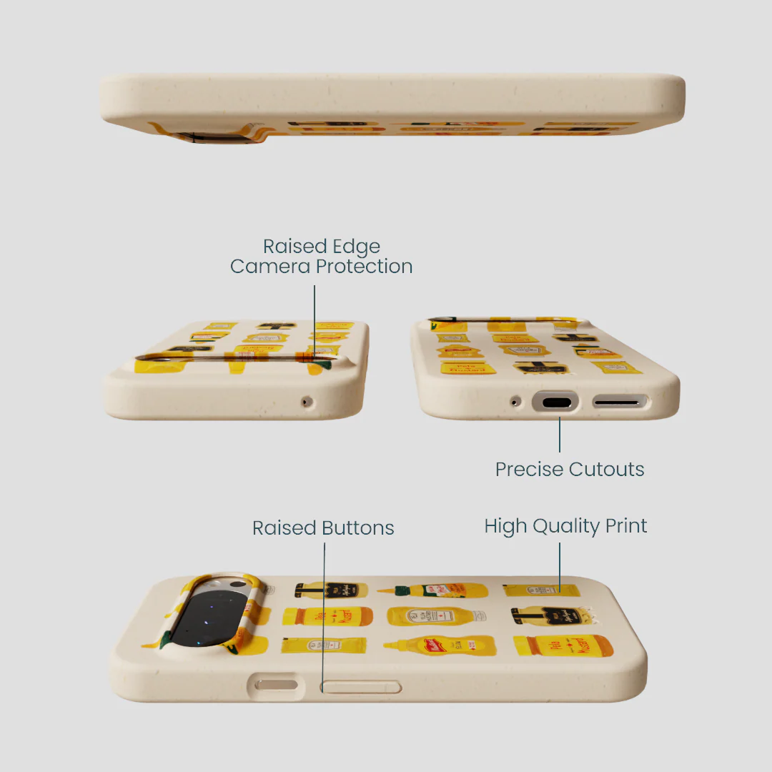 Seashell Mustard Fan Google Pixel 9/9 Pro Case - Image 3