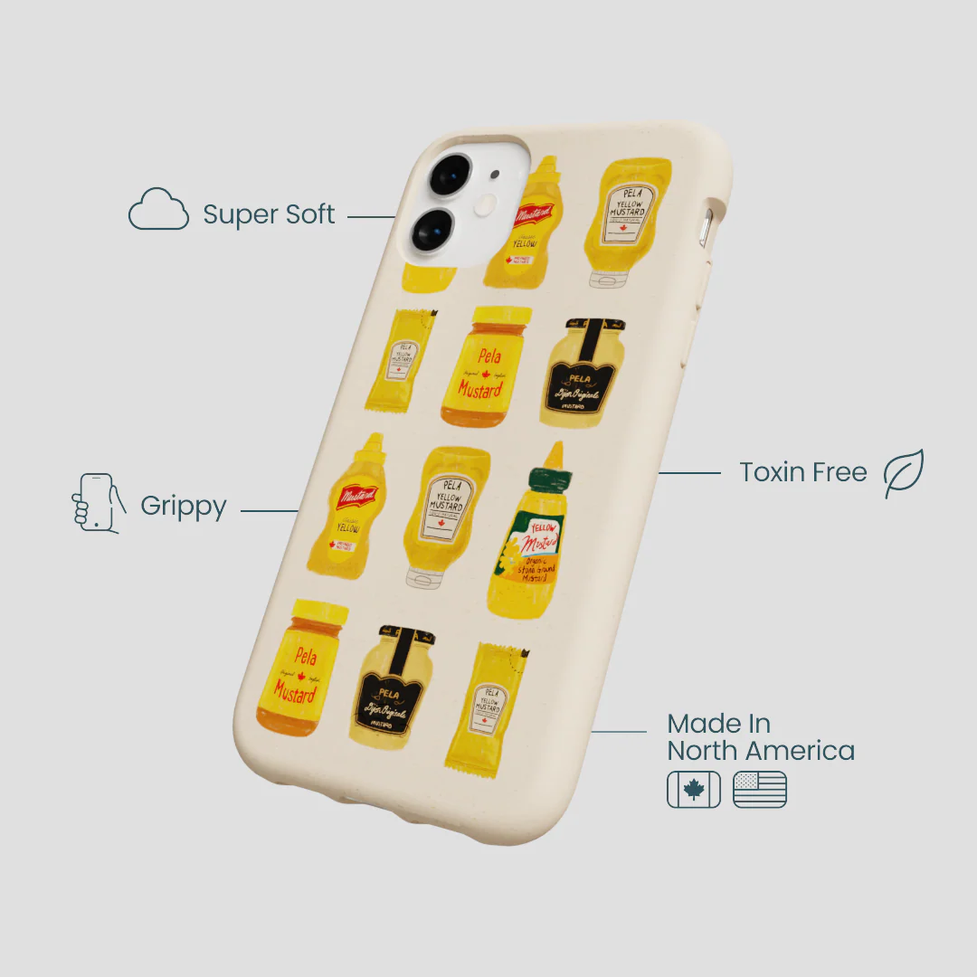 Seashell Mustard Fan iPhone 11 Case - Image 4