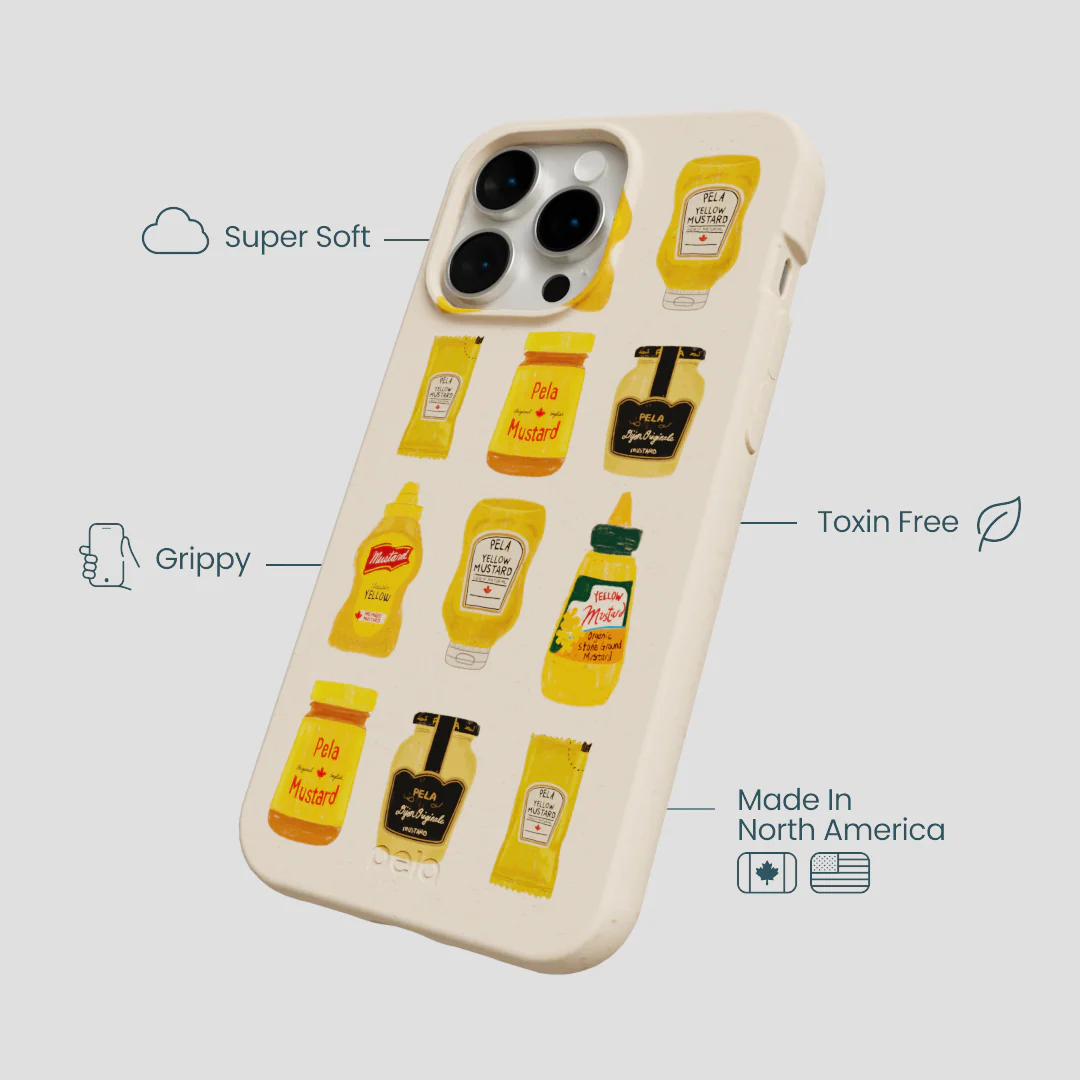 Seashell Mustard Fan iPhone 14 Pro Max Case - Image 4