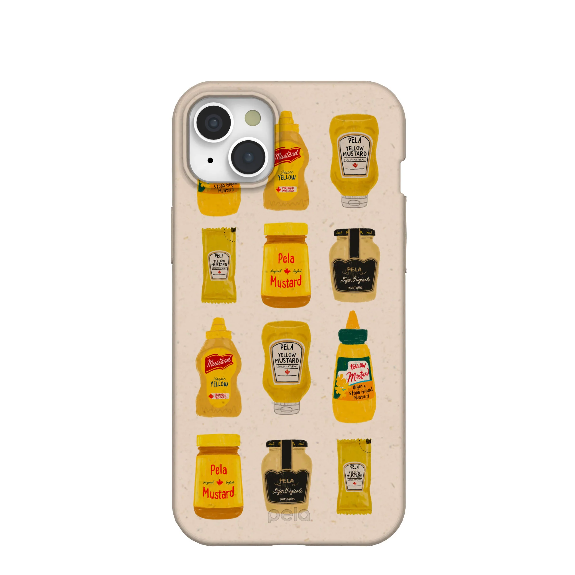 Seashell Mustard Fan iPhone 15 Plus Case