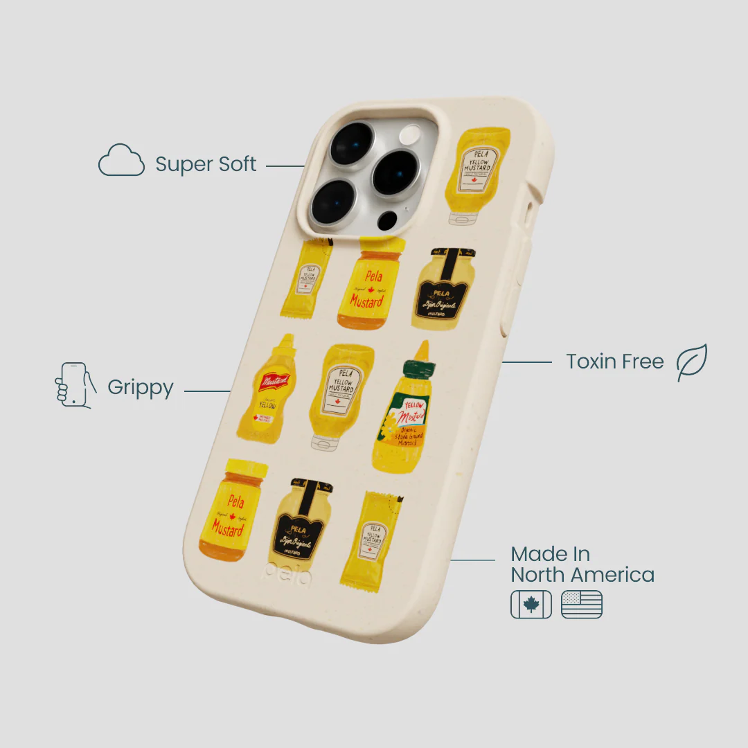 Seashell Mustard Fan iPhone 15 Pro Case - Image 4