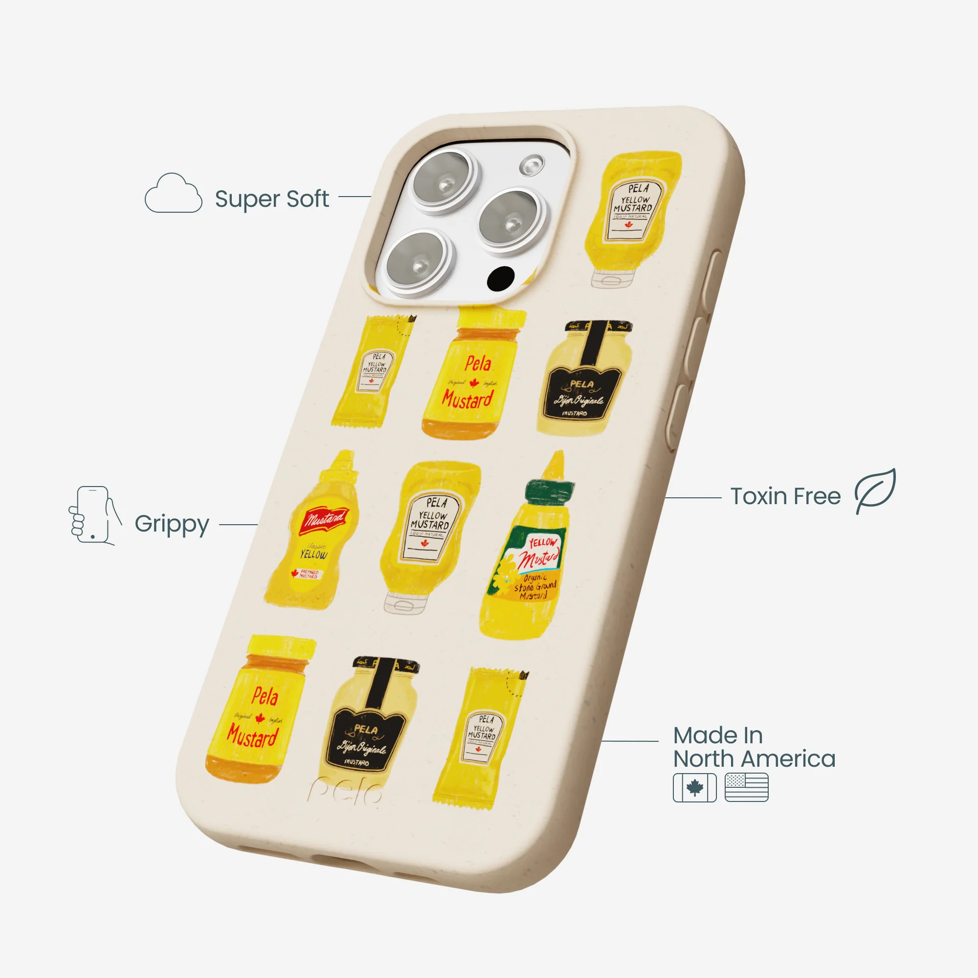 Seashell Mustard Fan iPhone 16 Pro Max Case - Image 4
