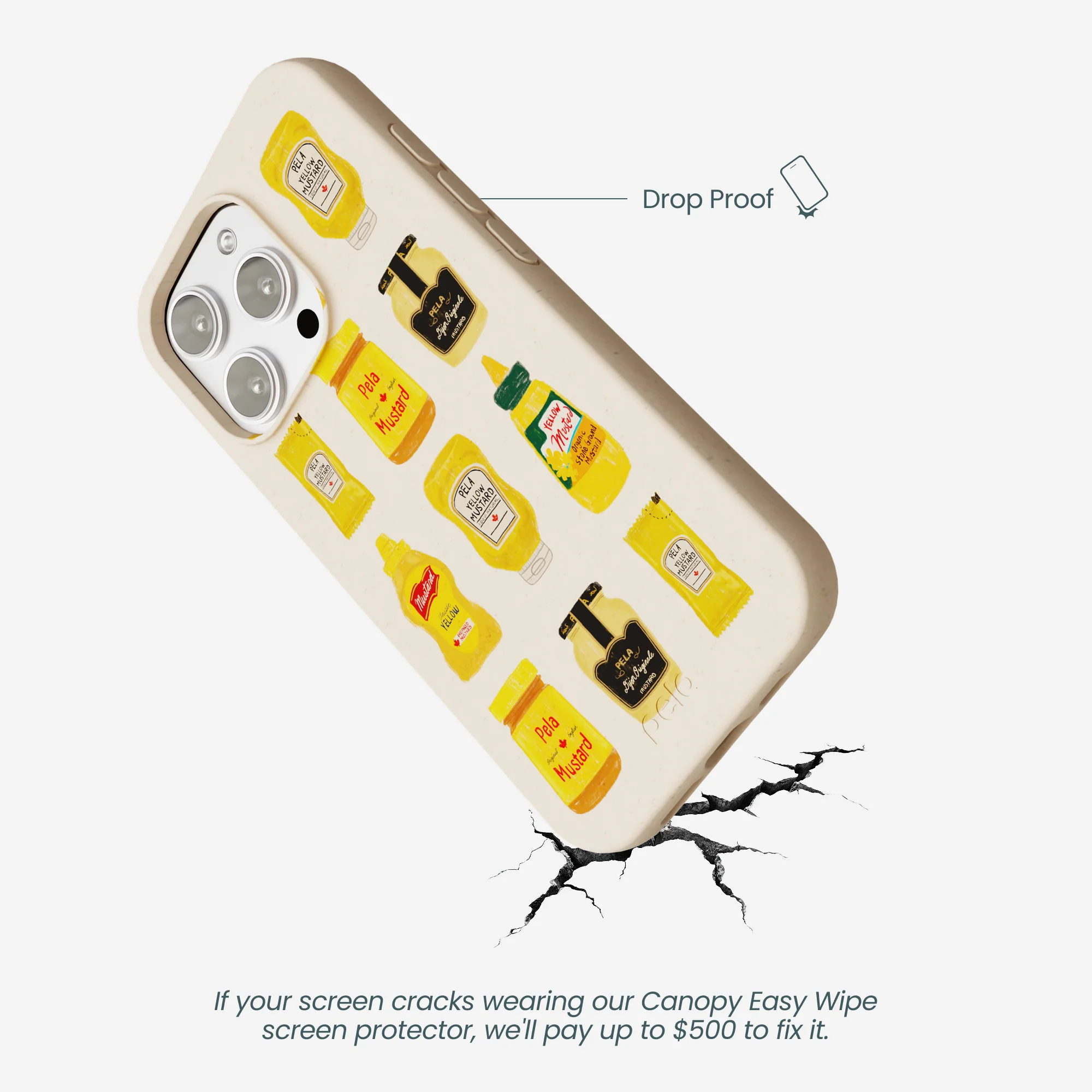 Seashell Mustard Fan iPhone 16 Pro Max Case - Image 5