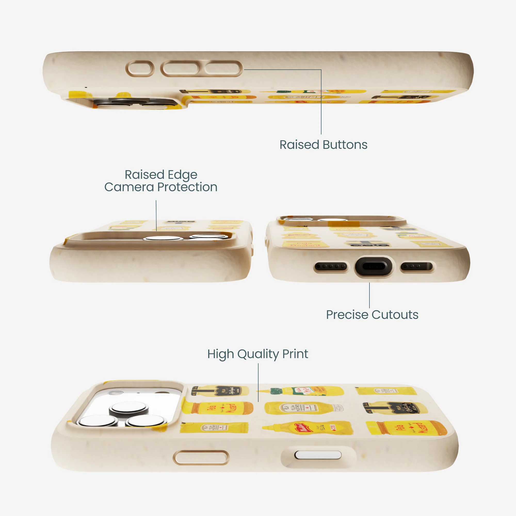 Seashell Mustard Fan iPhone 17 Pro Case - Image 3