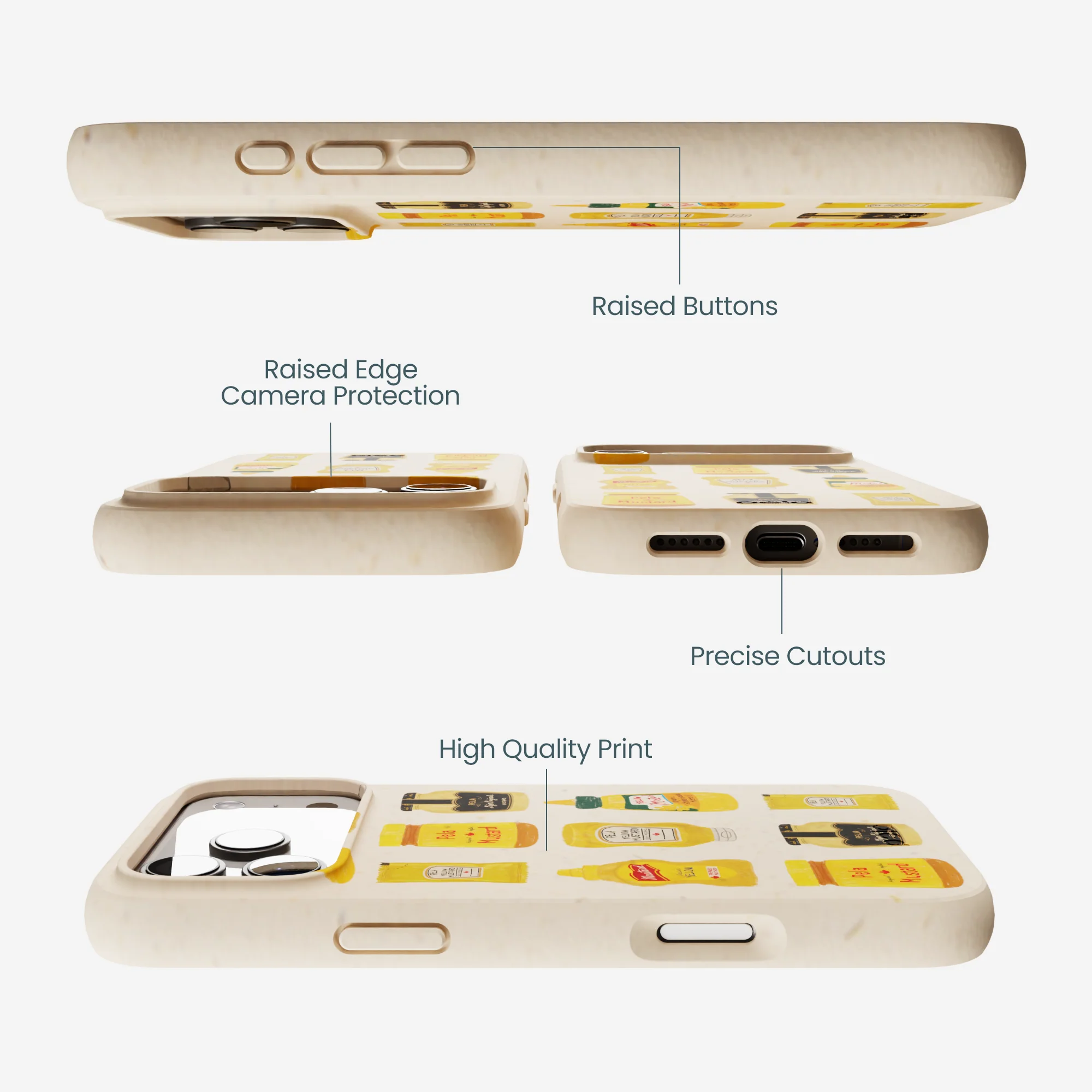 Seashell Mustard Fan iPhone 17 Pro Max Case - Image 3
