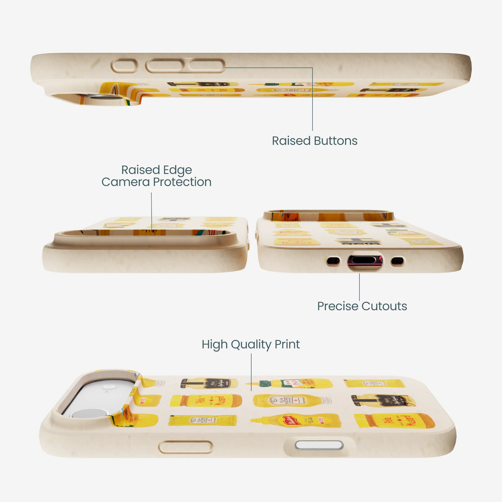 Seashell Mustard Fan iPhone Air Case - Image 3