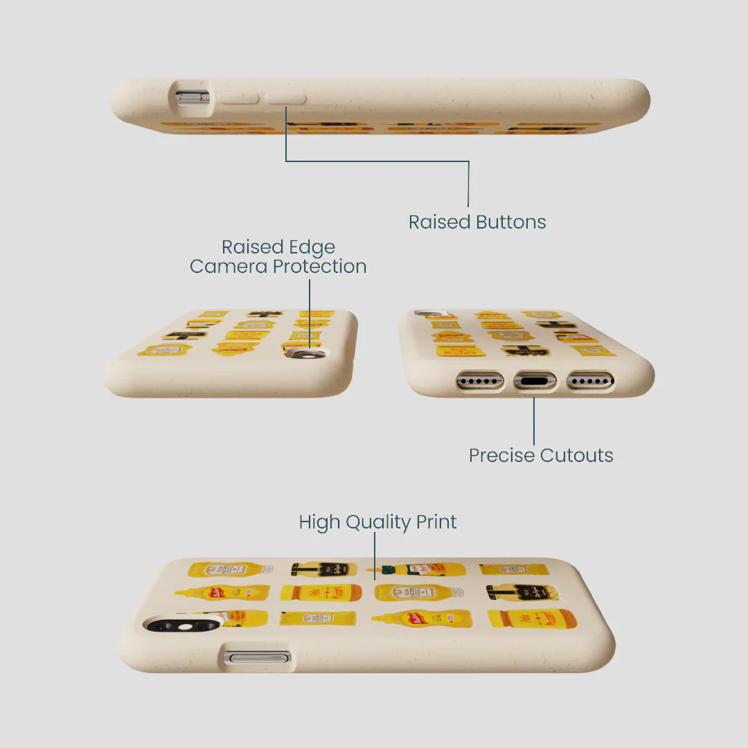 Seashell Mustard Fan iPhone XR Case - Image 3