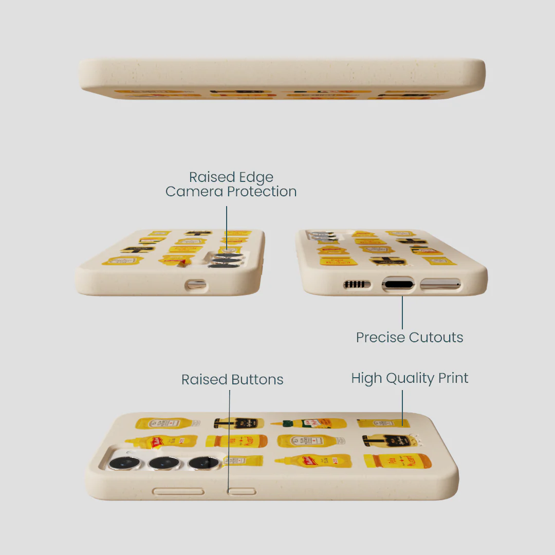 Seashell Mustard Fan Samsung Galaxy S23 Case - Image 3