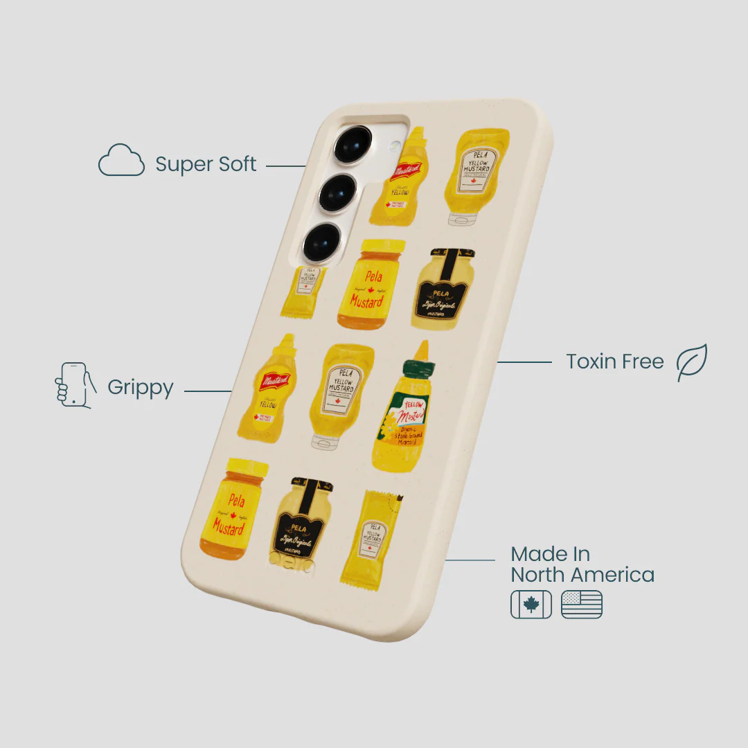 Seashell Mustard Fan Samsung Galaxy S24 Case - Image 4