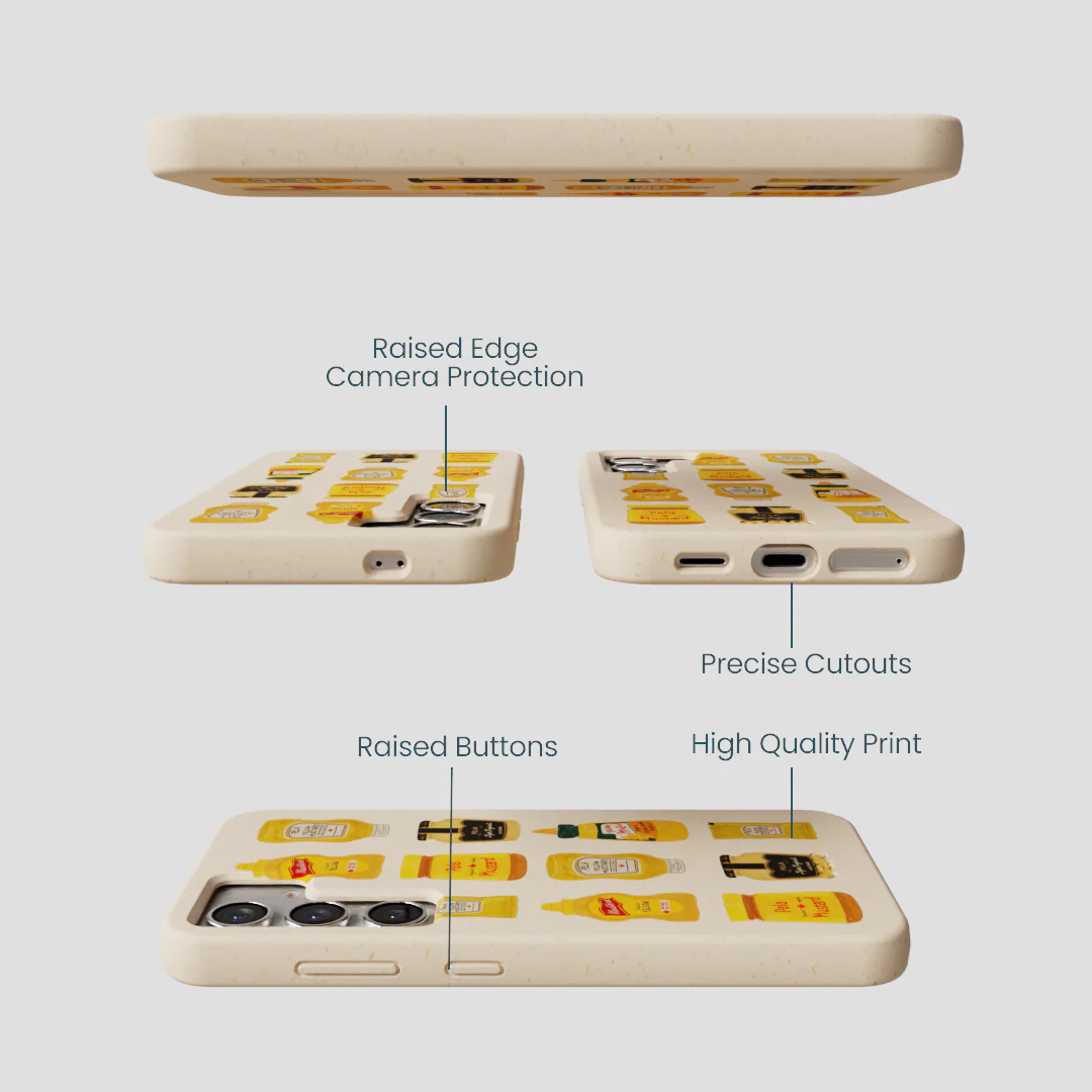 Seashell Mustard Fan Samsung Galaxy S25 Case - Image 3