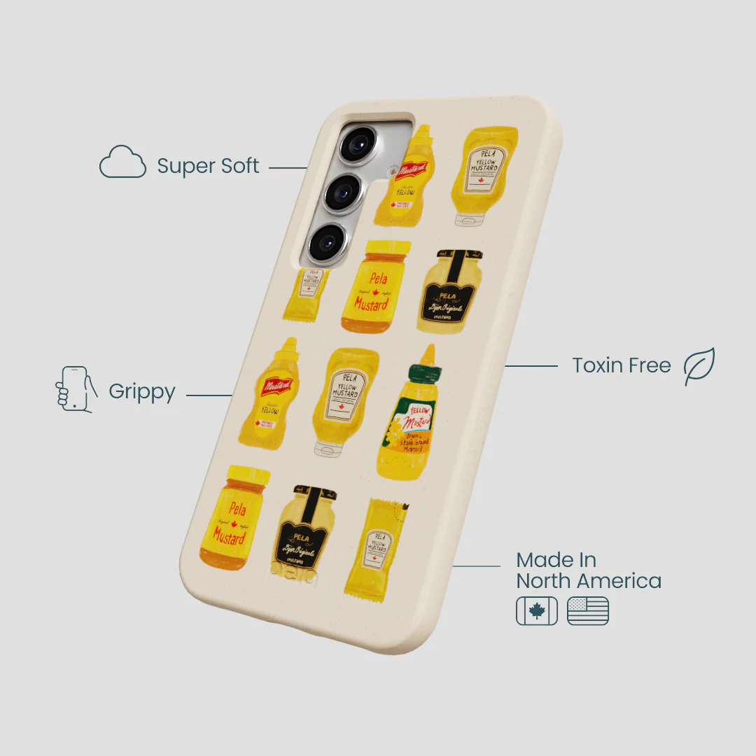 Seashell Mustard Fan Samsung Galaxy S25 Case - Image 4