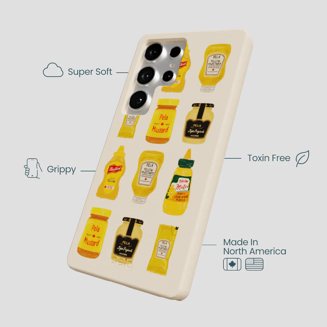 Seashell Mustard Fan Samsung Galaxy S25 Ultra Case - Image 4