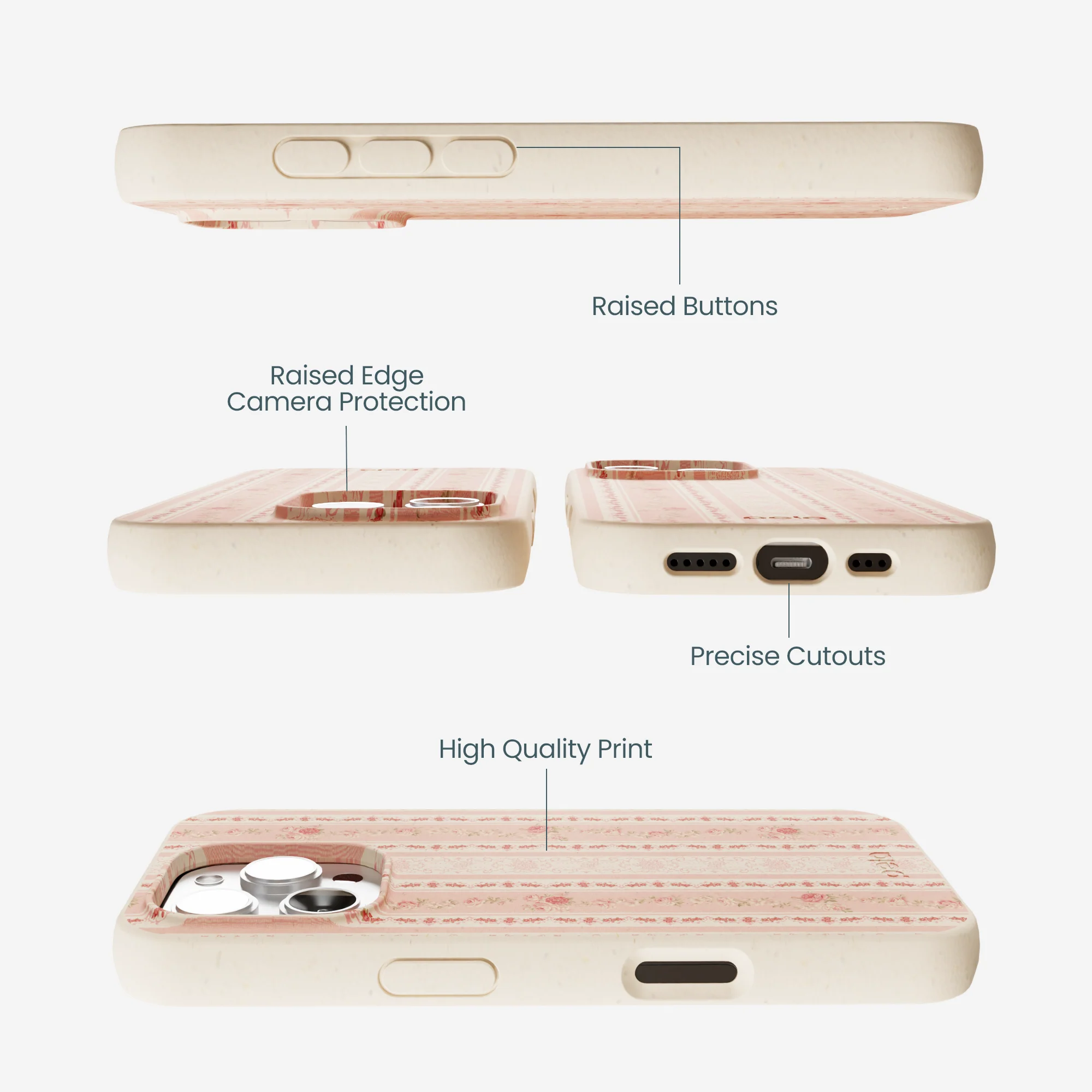Seashell Opulent Lines iPhone 16 Pro Max Case - Image 3