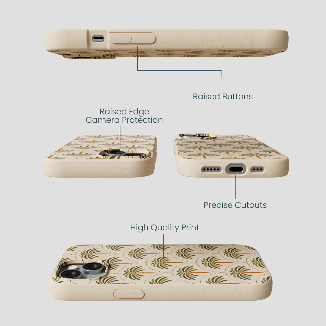Seashell Palm Reverie iPhone 15 Case - Image 3