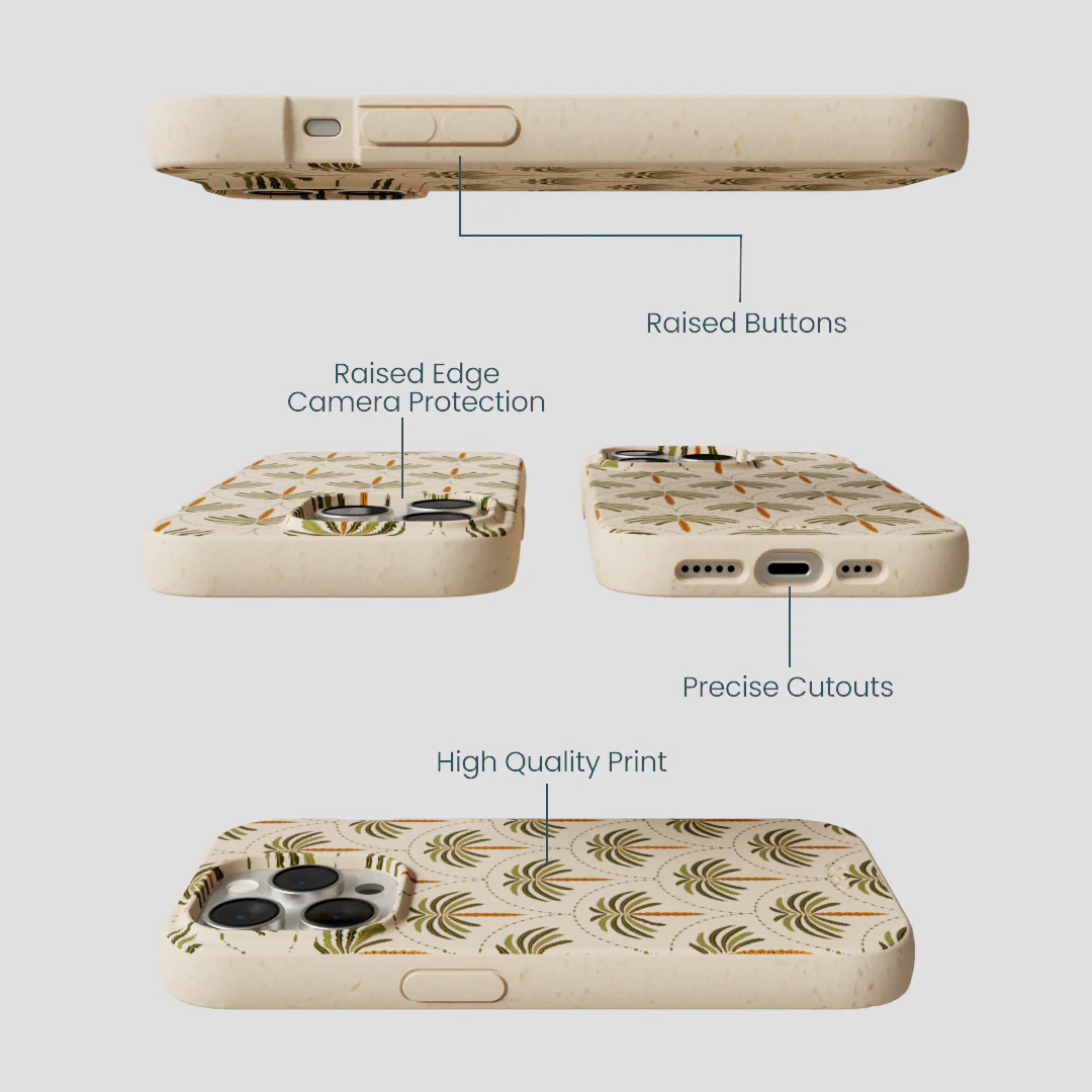 Seashell Palm Reverie iPhone 15 Pro Case - Image 3