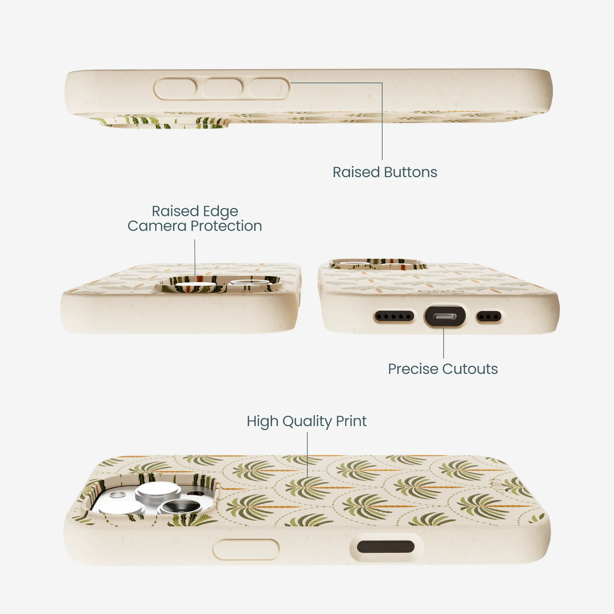 Seashell Palm Reverie iPhone 16 Pro Max Case - Image 3