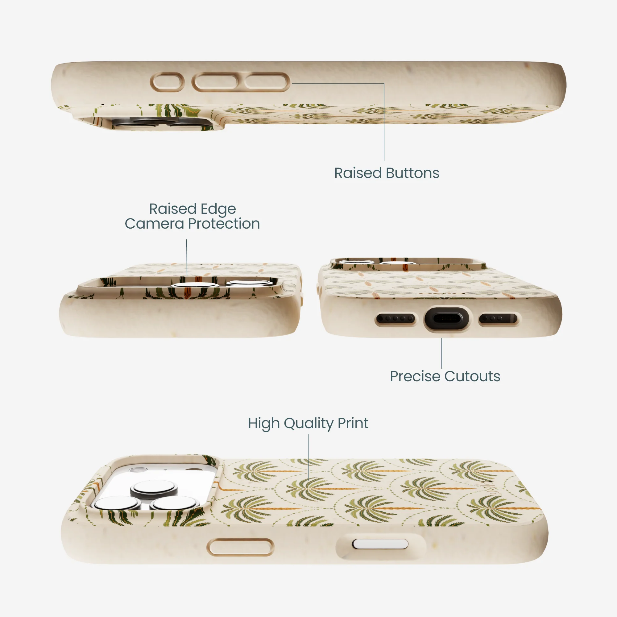 Seashell Palm Reverie iPhone 17 Pro Case - Image 3