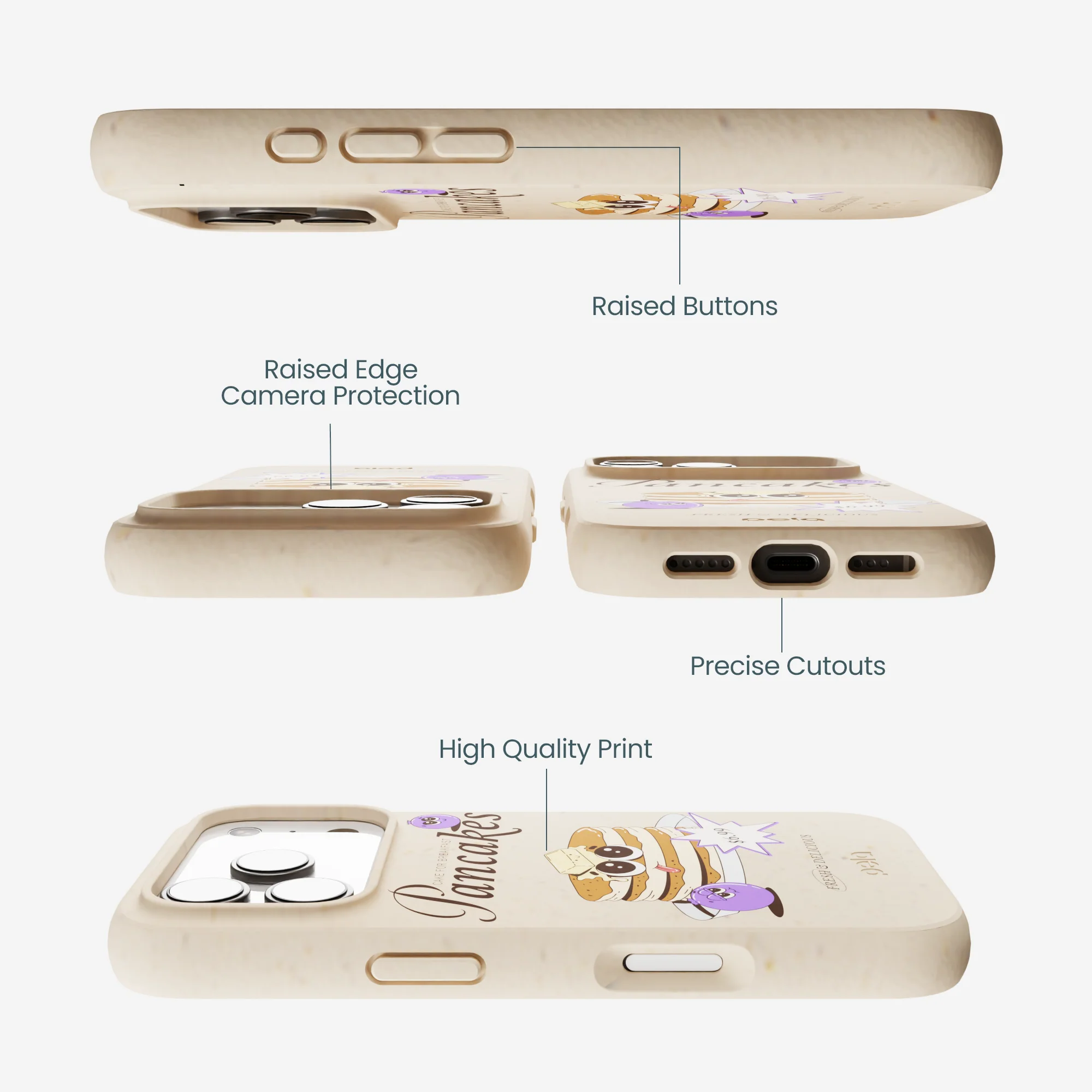 Seashell Pancake Time iPhone 17 Pro Case - Image 3