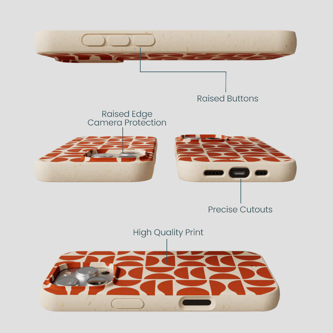 Seashell Paprika Play iPhone 16 Pro Case - Image 3